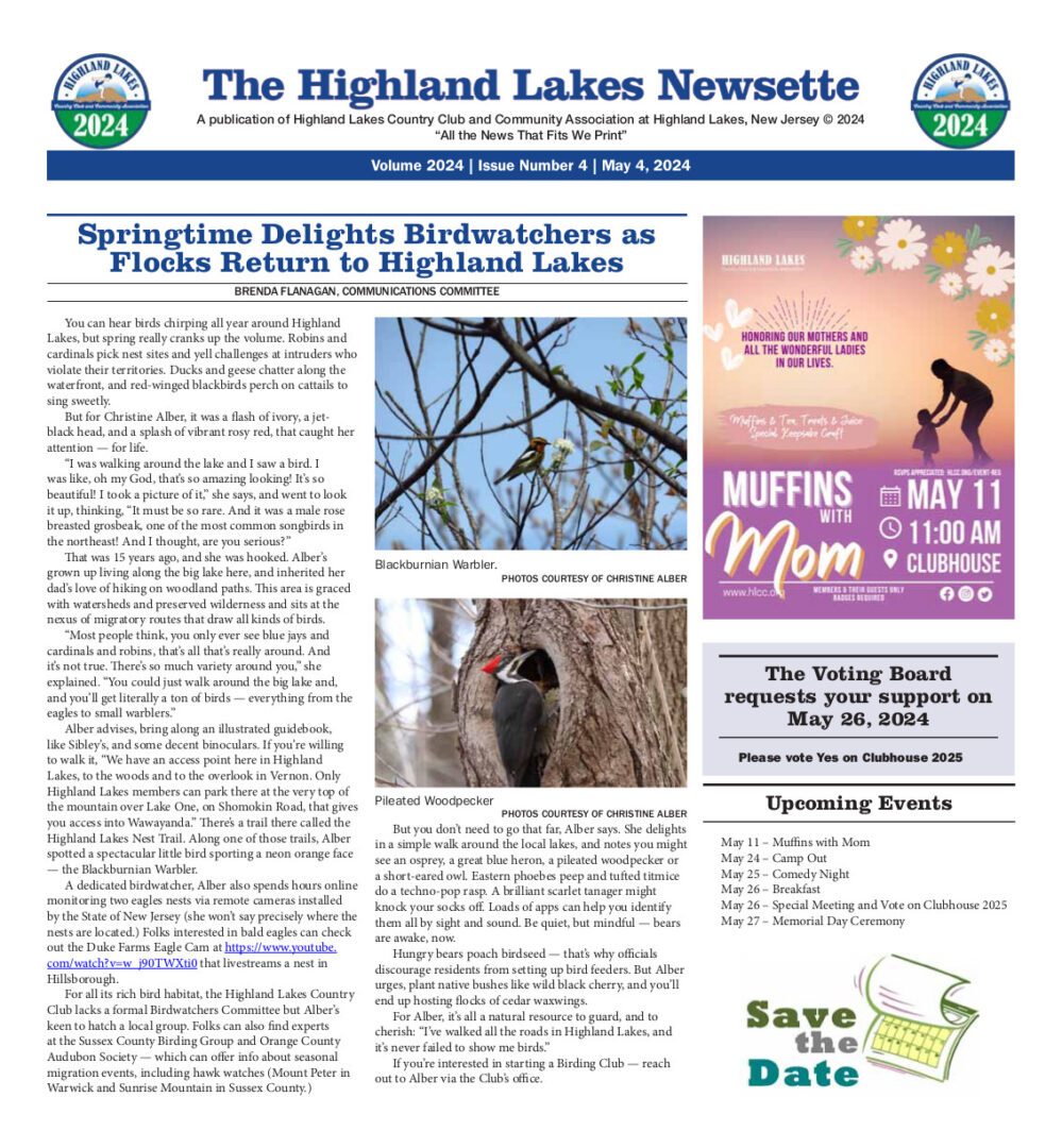 Highland Lakes Newsette Cover 2024.05.04
