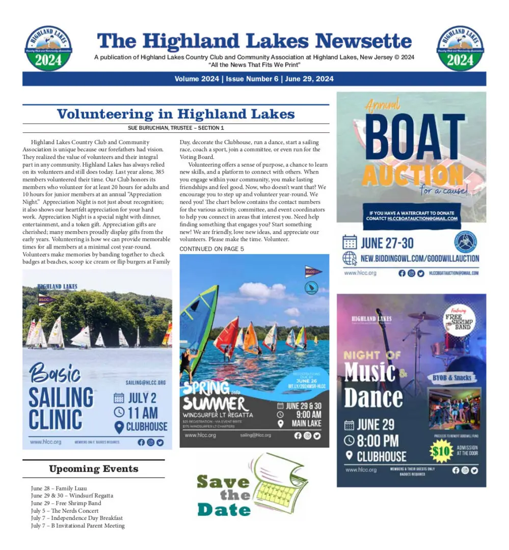 Highland Lakes Newsette Cover 2024.06.29