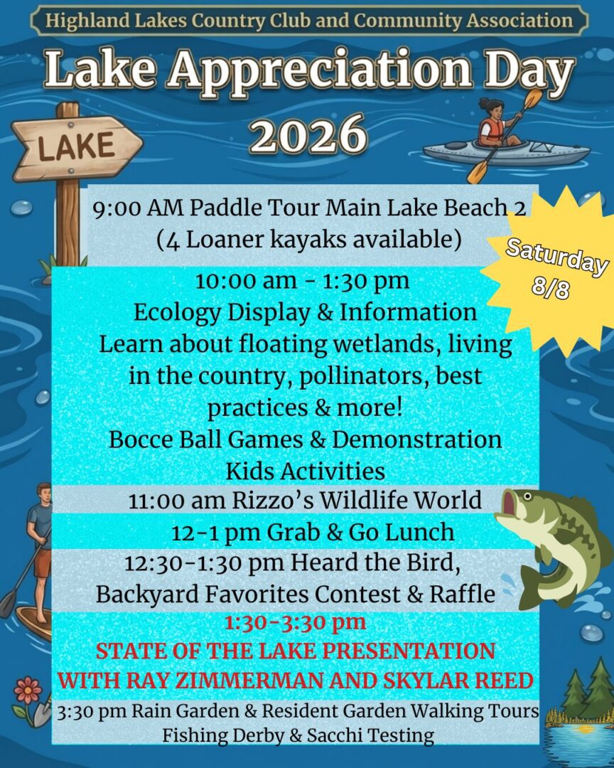 Lake Appreciation Schedule 2026 date